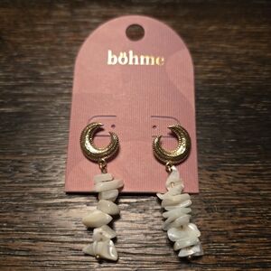 Gold and Cream Earrings